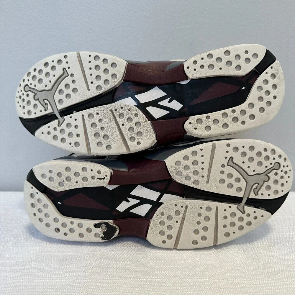 Air Jordan Retro 8 Womens 8.5 US Burgundy White (CI1236-104)